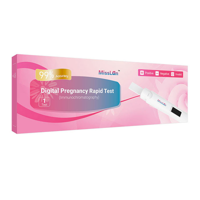 CE Digital Self Test HCG ชุดทดสอบการตั้งครรภ์อย่างรวดเร็ว Midstream Cassette 25mIU / Ml