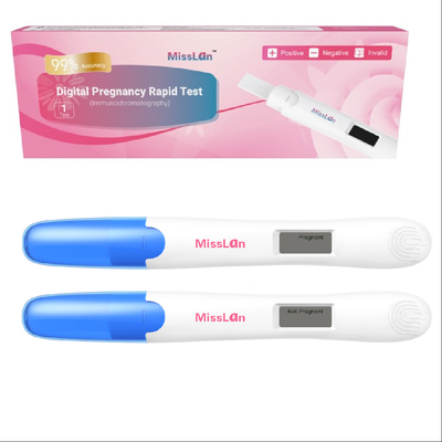 ชุดทดสอบ HCG แบบดิจิตอลขั้นตอนเดียว 30 เดือนสำหรับการตั้งครรภ์ตอบสนอง OTC 1st