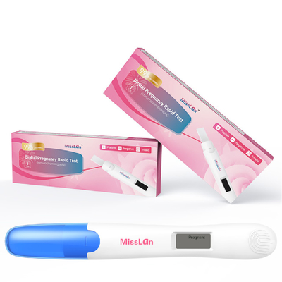 ชุดทดสอบการตั้งครรภ์ในปัสสาวะแบบดิจิตอล FDA 510k พร้อมแท่งทดสอบการตั้งครรภ์แบบดิจิตอลที่ให้ผลลัพธ์อย่างรวดเร็ว