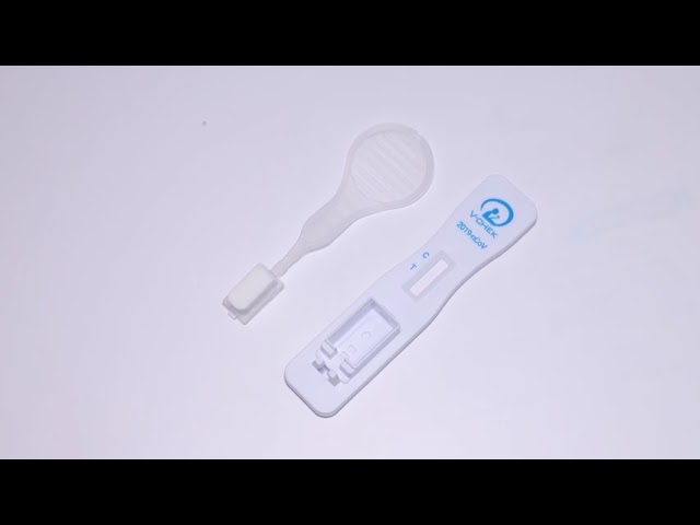 วิดีโอของ บริษัท เกี่ยวกับ 2019-nCoV Ag Saliva Rapid Test Card lollipop test